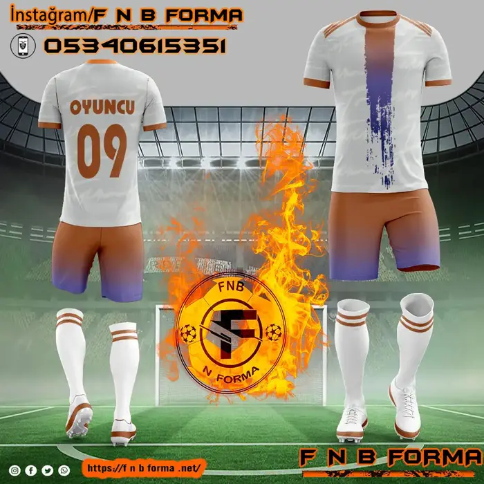 Beyaz zemin turuncu mor çizgili